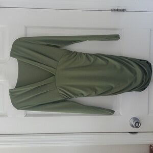 Deep V Green Dress (m)